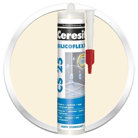 Затирка-герметик цветная силиконовая Ceresit CS 25