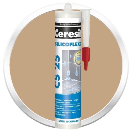 Затирка-герметик цветная силиконовая Ceresit CS 25