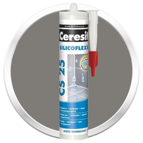 Затирка-герметик цветная силиконовая Ceresit CS 25