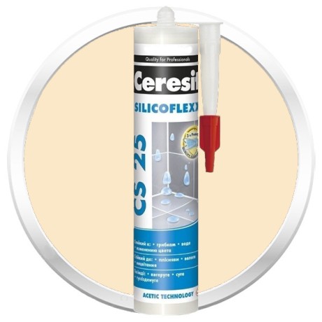 Затирка-герметик цветная силиконовая Ceresit CS 25