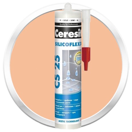 Затирка-герметик цветная силиконовая Ceresit CS 25