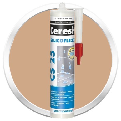 Затирка-герметик цветная силиконовая Ceresit CS 25