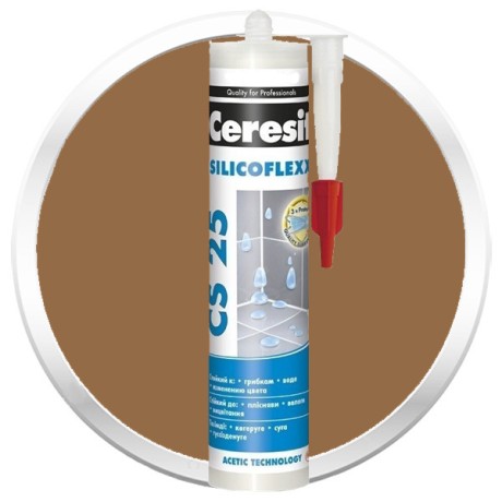 Затирка-герметик цветная силиконовая Ceresit CS 25