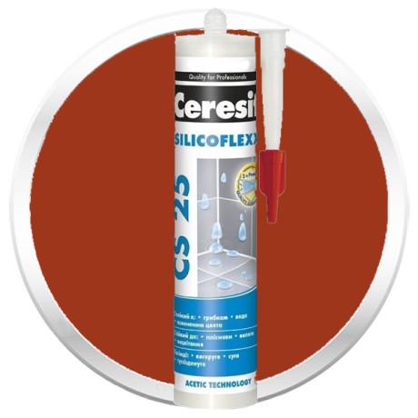 Затирка-герметик цветная силиконовая Ceresit CS 25