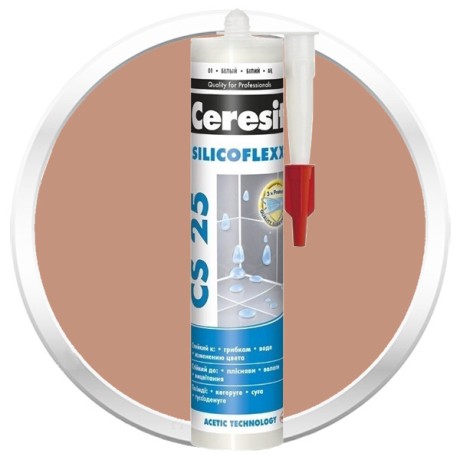 Затирка-герметик цветная силиконовая Ceresit CS 25