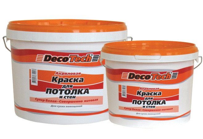 Краска латексная для стен и потолков DecoTech