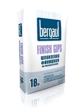 Шпаклевка финишная на гипсовой основе Bergauf Finish Gips