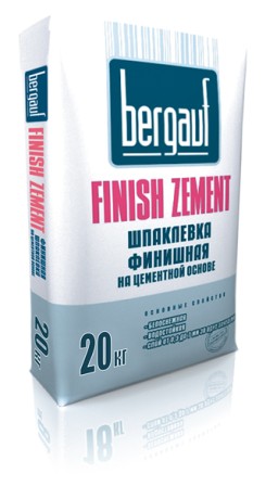 Шпаклевка финишная на цементной основе Bergauf Finish Zement
