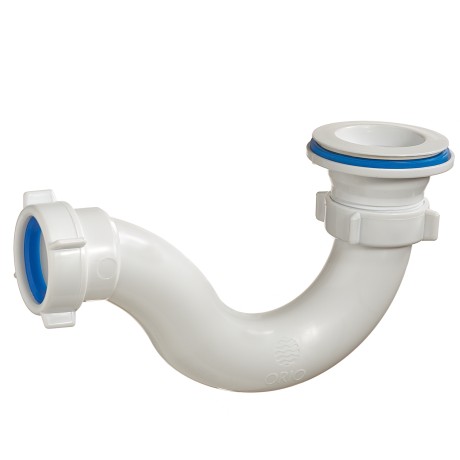 Сифон для душевого поддона "S-образный" 1 1/2"х40 мм проточного типа с пластиковой решеткой Orio