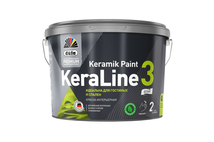 Краска для стен и потолков Dufa Premium KeraLine Keramik Paint 3