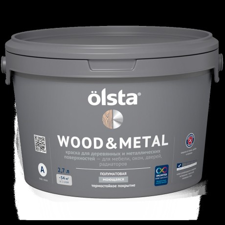 Краска по дереву и металлу Olsta Wood & Metal