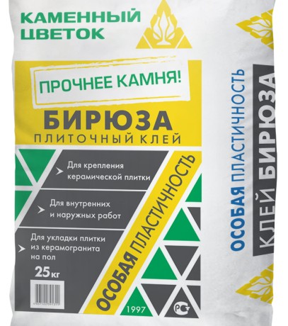 Клей для плитки Каменный цветок Бирюса