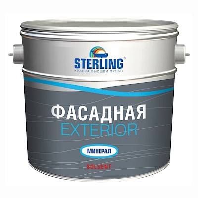 Краска фасадная для минеральных поверхностей на органическом растворителе Sterling Экстериор АК-111