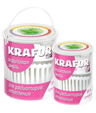 Эмаль акриловая для радиаторов Krafor