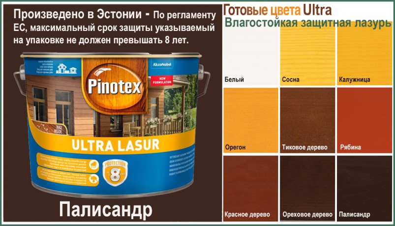 Пропитка декоративная для защиты древесины Омнитекс