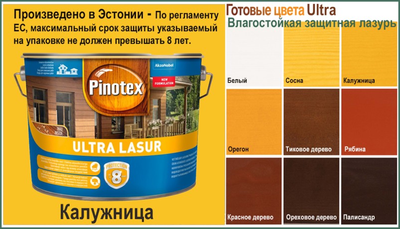 Пропитка декоративная для защиты древесины Омнитекс