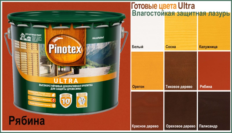 Пропитка декоративная для защиты древесины Омнитекс