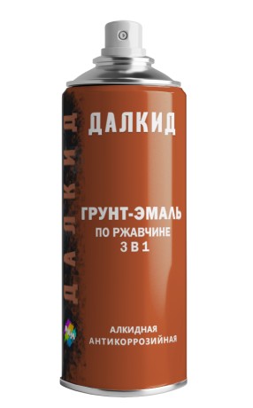 Грунт-эмаль аэрозольная по ржавчине 3 в 1 ЛКМ Торг Далкид
