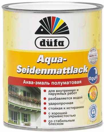 Эмаль универсальная на водной основе Dufa Aqua-Seidenmattlack