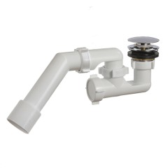 Сифон для душевого поддона 1-1/2&quot; х 40, регулируемый, &quot;клик-клак&quot;, с переходной трубой 45° 40-40/50 Orio