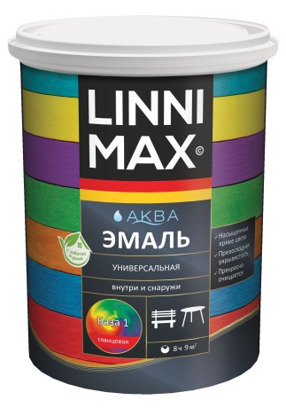 Эмаль универсальная акриловая на водной основе LinniMax Aqua