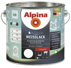 Эмаль Alpina Aqua Weisslack