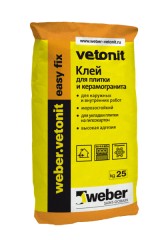 Клей для плитки и керамогранита Вебер Ветонит Easy Fix +