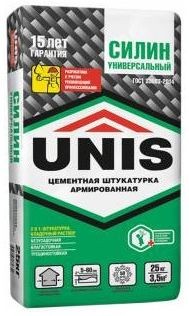 Штукатурка цементная армированная Юнис Силин Универсальная
