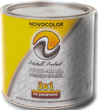 Грунт-эмаль "3 в 1" по ржавчине Новоколор
