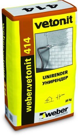 Штукатурка известково-цементная Вебер Ветонит 414