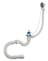 Слив-перелив для ванны с сифоном "S-образный" 1 1/2"х40 мм с гибкой трубой 40х40/50 мм Orio