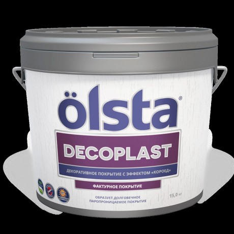 Покрытие силиконовое фактурное с эффектом "короед" Olsta Decoplast