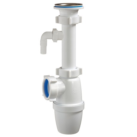 Сифон для умывальника 1 ? х 40 мм c удлиненным патрубком, с одним отводом Orio