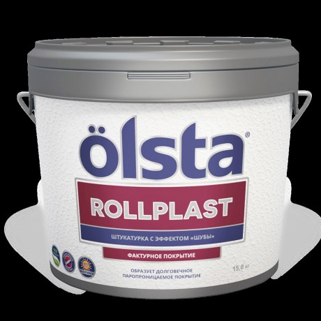 Покрытие силиконовое фактурное с эффектом "шуба" Olsta Rollplast
