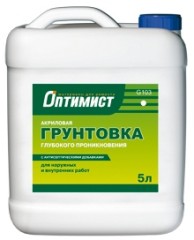 Грунтовка Оптимист G103 глубокого проникновения для наружных и внутренних работ