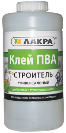 Клей ПВА "Строитель" универсальный Лакра