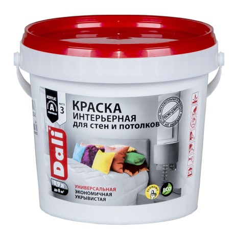 Краска интерьерная для стен и потолков Dali