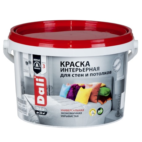 Краска интерьерная для стен и потолков Dali