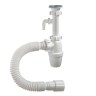 Сифон для умывальника 1 ? х 40 мм c удлиненным патрубком, с отводом, c гибкой трубой 40 х 40/50мм Orio