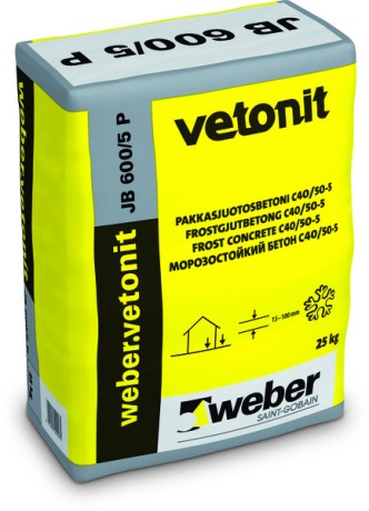 Раствор безусадочный Вебер Ветонит JB 600/5P