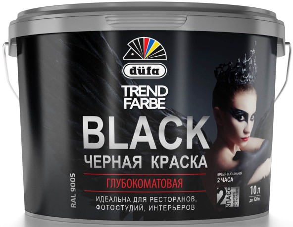 Краска интерьерная матовая Dufa Trend Farbe Black