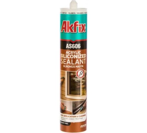 Герметик акриловый силиконизированный универсальный Akfix AS606