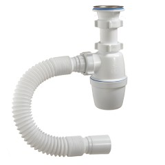 Сифон бутылочный 1-1/2" х 40, с гибкой трубой Orio