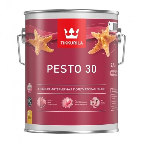 Эмаль полуматовая интерьерная Тиккурила Евро Песто 30