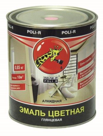 Эмаль алкидная цветная Поли-Р