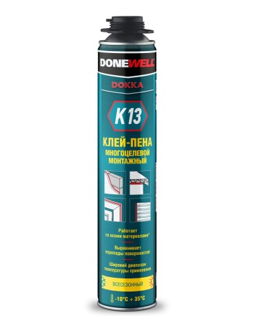 Клей-пена многоцелевой монтажный Donewell Dokka K13