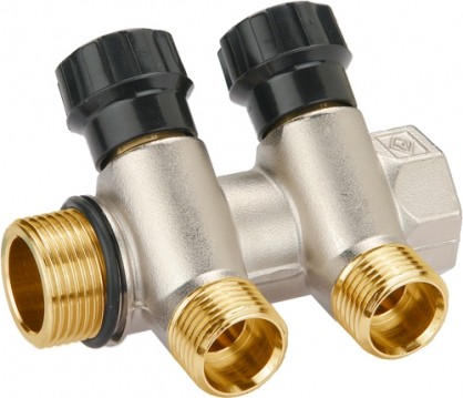 Коллектор с регулиемыми вентилями и переходами на наружную резьбу Bugatti Арт. 4200