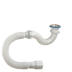 Сифон для душевого поддона "S-образный" 1 1/2"х40 мм с гибкой трубой 40х40/50 мм Orio