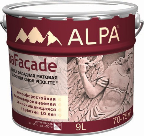 Краска фасадная плиолитовая Alpa Facade
