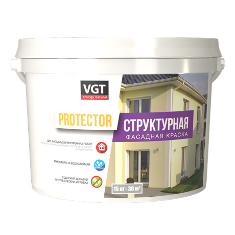 Краска структурная фасадная ВГТ Protector